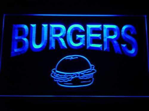 Hamburgers Burgers LED Light Sign - LED Gift Works