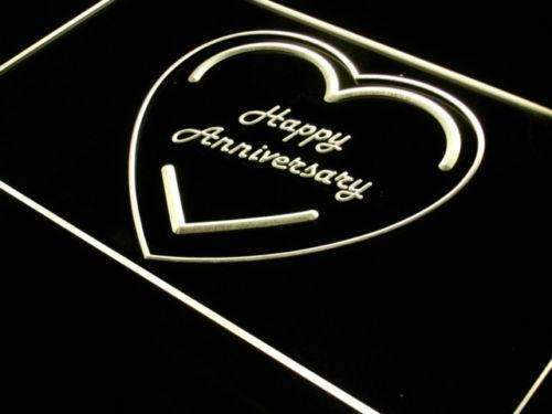 Happy Anniversary LED Light Sign - LED Gift Works