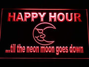 Happy Hour Blue Moon LED Light Sign - LED Gift Works
