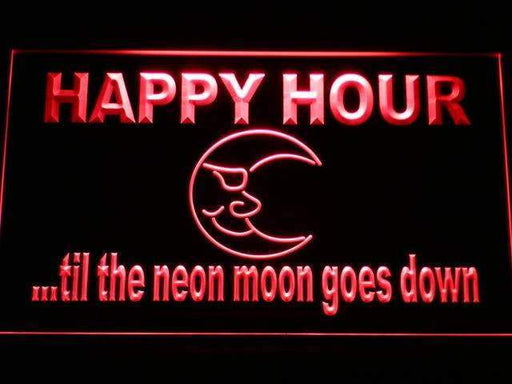 Happy Hour Blue Moon LED Light Sign - LED Gift Works