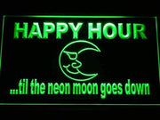 Happy Hour Blue Moon LED Light Sign - LED Gift Works