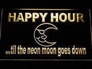 Happy Hour Blue Moon LED Light Sign - LED Gift Works