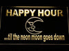 Happy Hour Blue Moon LED Light Sign - Way Up Gifts