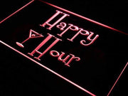 Happy Hour Cocktails LED Light Sign - LED Gift Works