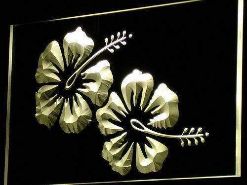 Hawaiian Hibiscus Flower LED Light Sign - Way Up Gifts