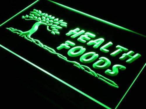 Health Foods LED Light Sign - LED Gift Works