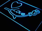 Heart Flower Love LED Light Sign - LED Gift Works