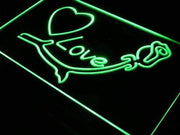 Heart Flower Love LED Light Sign - LED Gift Works