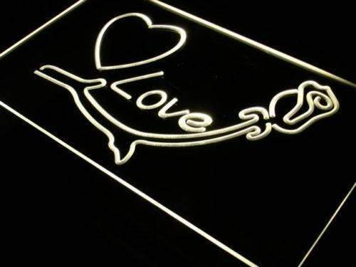 Heart Flower Love LED Light Sign - LED Gift Works