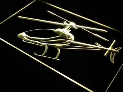 Helicopter LED Light Sign - LED Gift Works