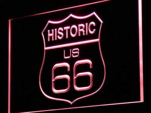 Historic Route 66 LED Light Sign - Way Up Gifts