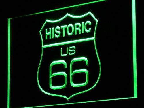 Historic Route 66 LED Light Sign - LED Gift Works
