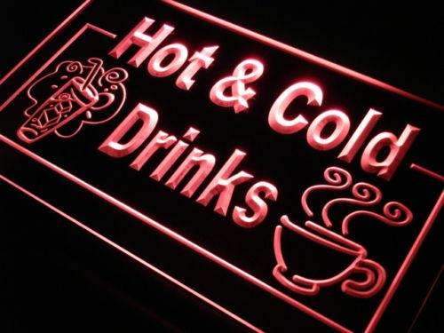 Hot and Cold Drinks LED Light Sign - Way Up Gifts