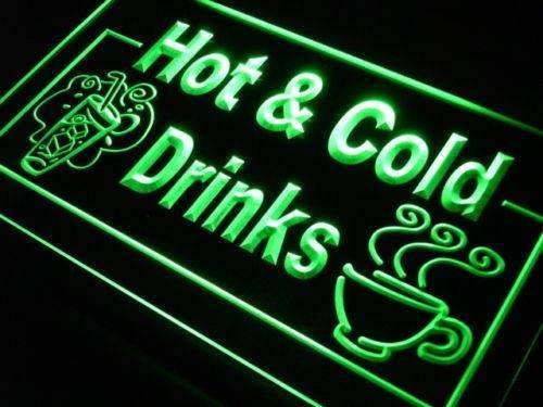 Hot and Cold Drinks LED Light Sign - Way Up Gifts