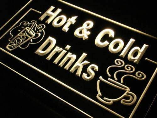 Hot and Cold Drinks LED Light Sign - Way Up Gifts