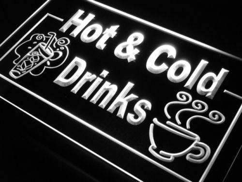 Hot and Cold Drinks LED Light Sign - Way Up Gifts