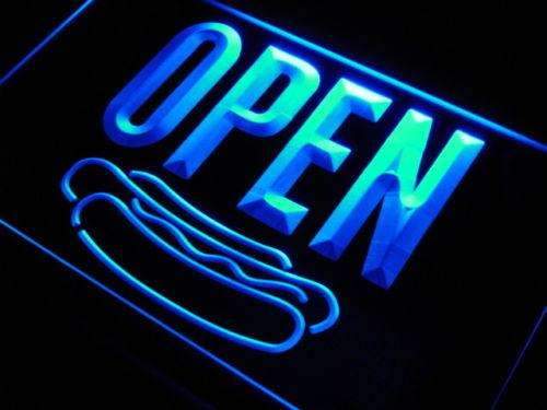 Hot Dogs Open LED Light Sign - LED Gift Works