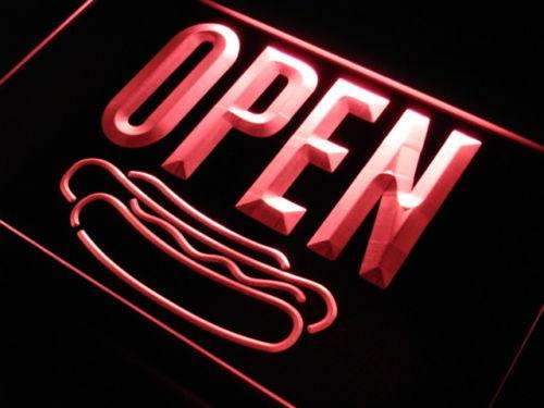 Hot Dogs Open LED Light Sign - LED Gift Works