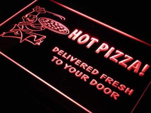 Hot Pizza Delivery LED Light Sign - LED Gift Works