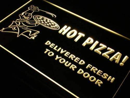 Hot Pizza Delivery LED Light Sign - LED Gift Works