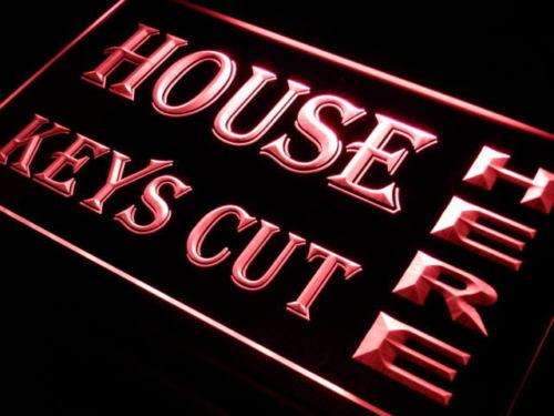 House Keys Key Cutting LED Light Sign - LED Gift Works
