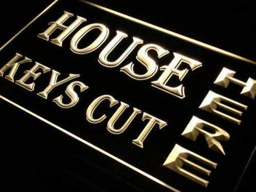 House Keys Key Cutting LED Light Sign - LED Gift Works