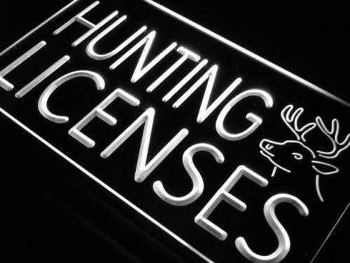 Hunting Licenses LED Light Sign - LED Gift Works