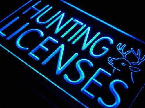 Hunting Licenses LED Light Sign - Way Up Gifts