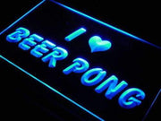 I Love Beer Pong LED Light Sign - LED Gift Works