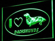 I Love Dachshunds LED Light Sign - LED Gift Works