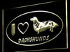 I Love Dachshunds LED Light Sign - Way Up Gifts