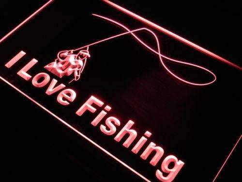 I Love Fishing LED Light Sign - LED Gift Works