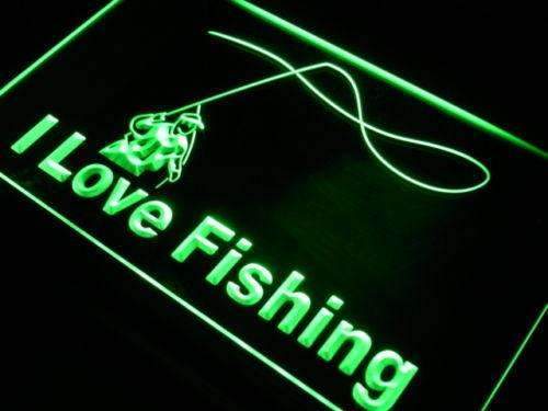 I Love Fishing LED Light Sign - LED Gift Works