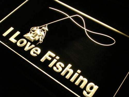 I Love Fishing LED Light Sign - LED Gift Works