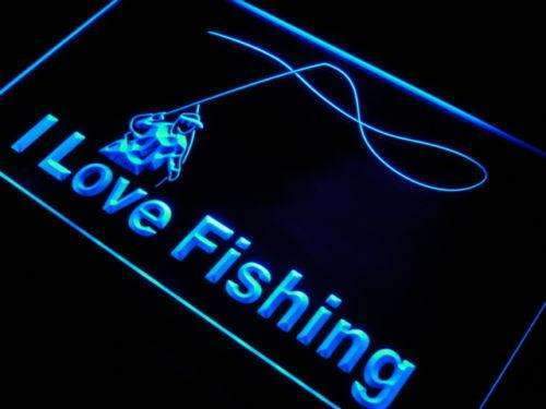 I Love Fishing LED Light Sign - LED Gift Works
