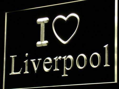 I Love Liverpool LED Light Sign - Way Up Gifts