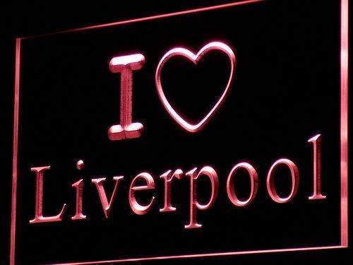 I Love Liverpool LED Light Sign - Way Up Gifts