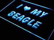 I Love My Beagle LED Light Sign - LED Gift Works