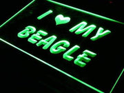 I Love My Beagle LED Light Sign - LED Gift Works
