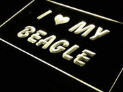 I Love My Beagle LED Light Sign - LED Gift Works