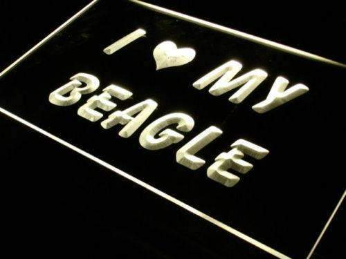I Love My Beagle LED Light Sign - LED Gift Works