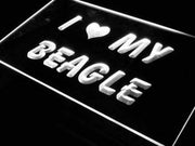 I Love My Beagle LED Light Sign - LED Gift Works