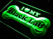 I Love My Black Labrador Retriever LED Light Sign - LED Gift Works
