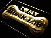I Love My Black Labrador Retriever LED Light Sign - LED Gift Works