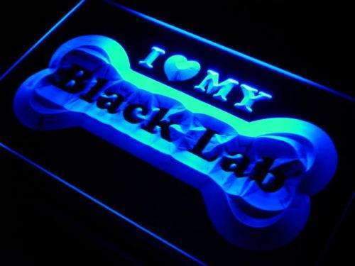 I Love My Black Labrador Retriever LED Light Sign - Way Up Gifts