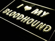 I Love My Bloodhound LED Light Sign - LED Gift Works