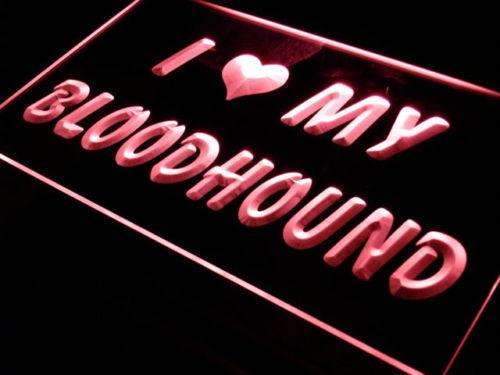 I Love My Bloodhound LED Light Sign - LED Gift Works