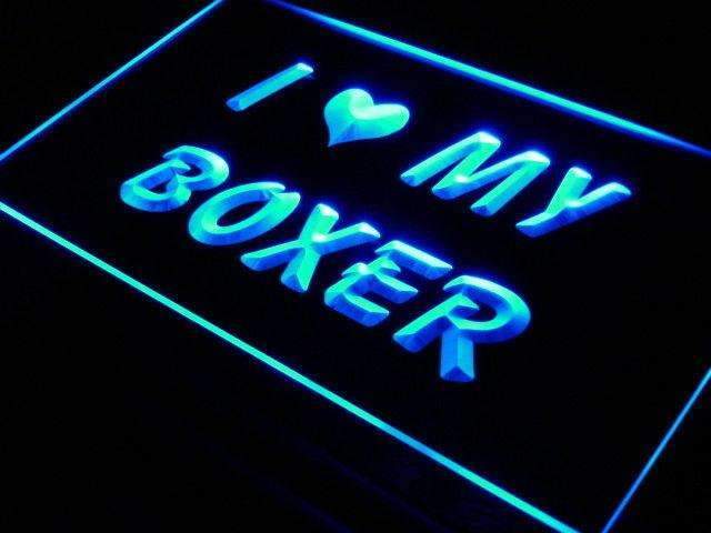 I Love My Boxer LED Light Sign - LED Gift Works