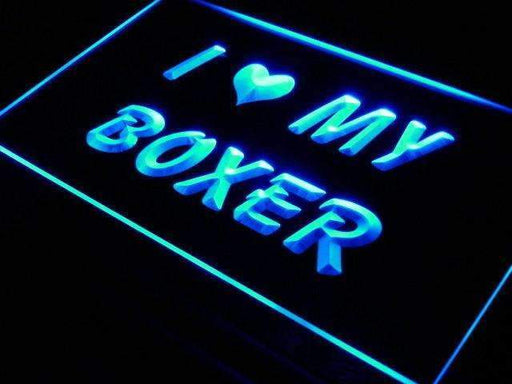 I Love My Boxer LED Light Sign - LED Gift Works