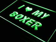 I Love My Boxer LED Light Sign - LED Gift Works